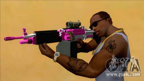 GTA V Combat MG Pink Scope Big Mag for GTA San Andreas