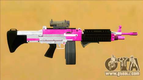 GTA V Combat MG Pink All Attachments Big Mag for GTA San Andreas