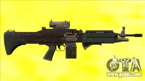 GTA V Combat MG black All Attachments Small Mag for GTA San Andreas