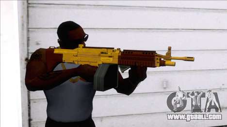 GTA V Combat MG Gold Grip Big Mag for GTA San Andreas