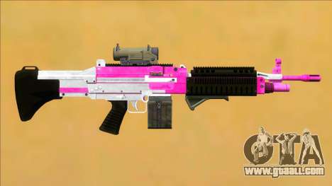 GTA V Combat MG Pink All Attachments Small Mag for GTA San Andreas