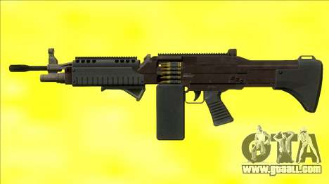 GTA V Combat MG Black Grip Big Mag for GTA San Andreas