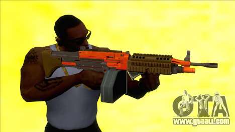 GTA V Combat MG Orange Grip Big Mag for GTA San Andreas