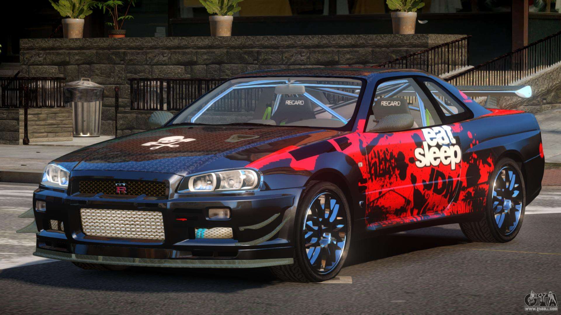 Винил на Nissan Skyline r34 купе