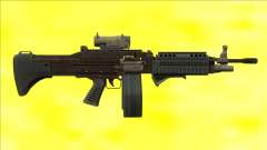 GTA V Combat MG Black All Attachments Big Mag for GTA San Andreas