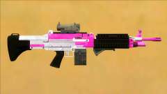 GTA V Combat MG Pink All Attachments Small Mag for GTA San Andreas