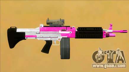 GTA V Combat MG Pink Scope Big Mag for GTA San Andreas