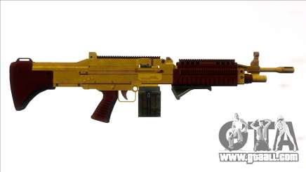 GTA V Combat MG Gold Grip Small Mag for GTA San Andreas