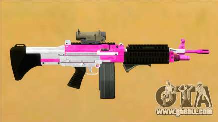 GTA V Combat MG Pink All Attachments Big Mag for GTA San Andreas