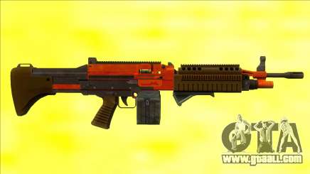GTA V Combat MG Orange Grip Small Mag for GTA San Andreas
