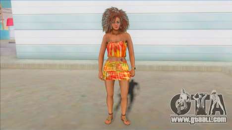 GTA Online Female Big Afro Dress V2 for GTA San Andreas