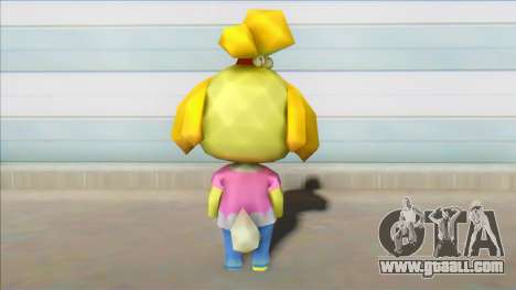 Animal Crossing Isabelle Informal Clothes Skin for GTA San Andreas