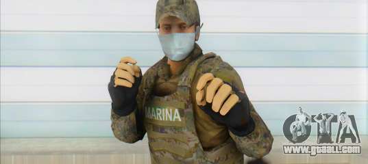 Soldado De Marina Con Cubre-bocas
