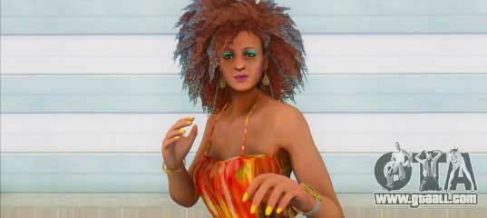 GTA Online Female Big Afro Dress V1