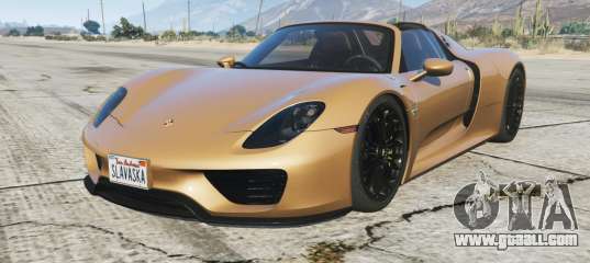 Porsche 918 Spyder 2015 for GTA 5