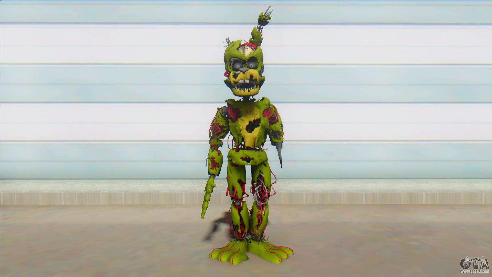 GTA San Andreas FNAF 6 Scrap Animatronics Skins Mod 