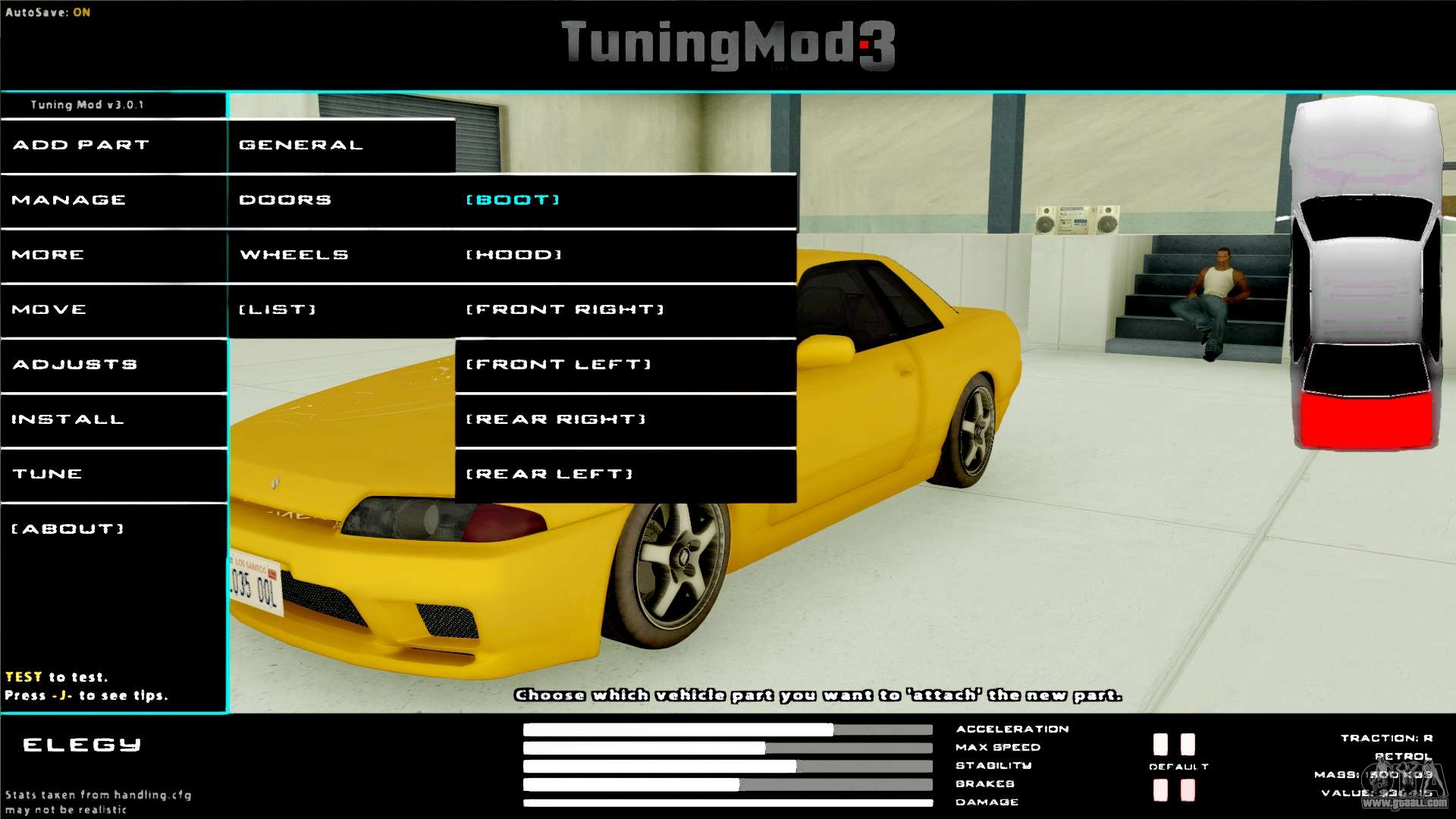 Tuning Mod v3.0.1 for GTA San Andreas