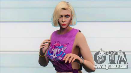 GTA Online Skin Ramdon Female Rubia 8 for GTA San Andreas
