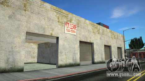Open garage box in the San Fierro industrial zon for GTA San Andreas