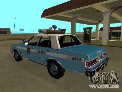 Dodge Diplomat 1987 New York Police Dept for GTA San Andreas