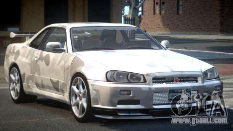 1999 Nissan Skyline R34 GT-R L1 for GTA 4