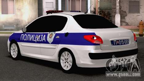 Peugeot 207 Policija for GTA San Andreas