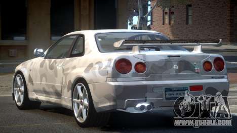 1999 Nissan Skyline R34 GT-R L1 for GTA 4