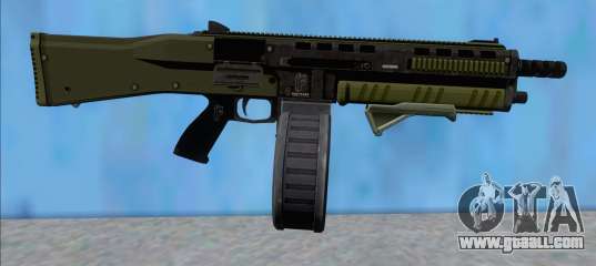 GTA V Vom Feuer Assault Shotgun Green V9 for GTA San Andreas