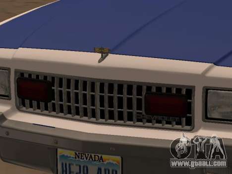 Chevy Caprice 1987 NYPDT Police Edited Version for GTA San Andreas