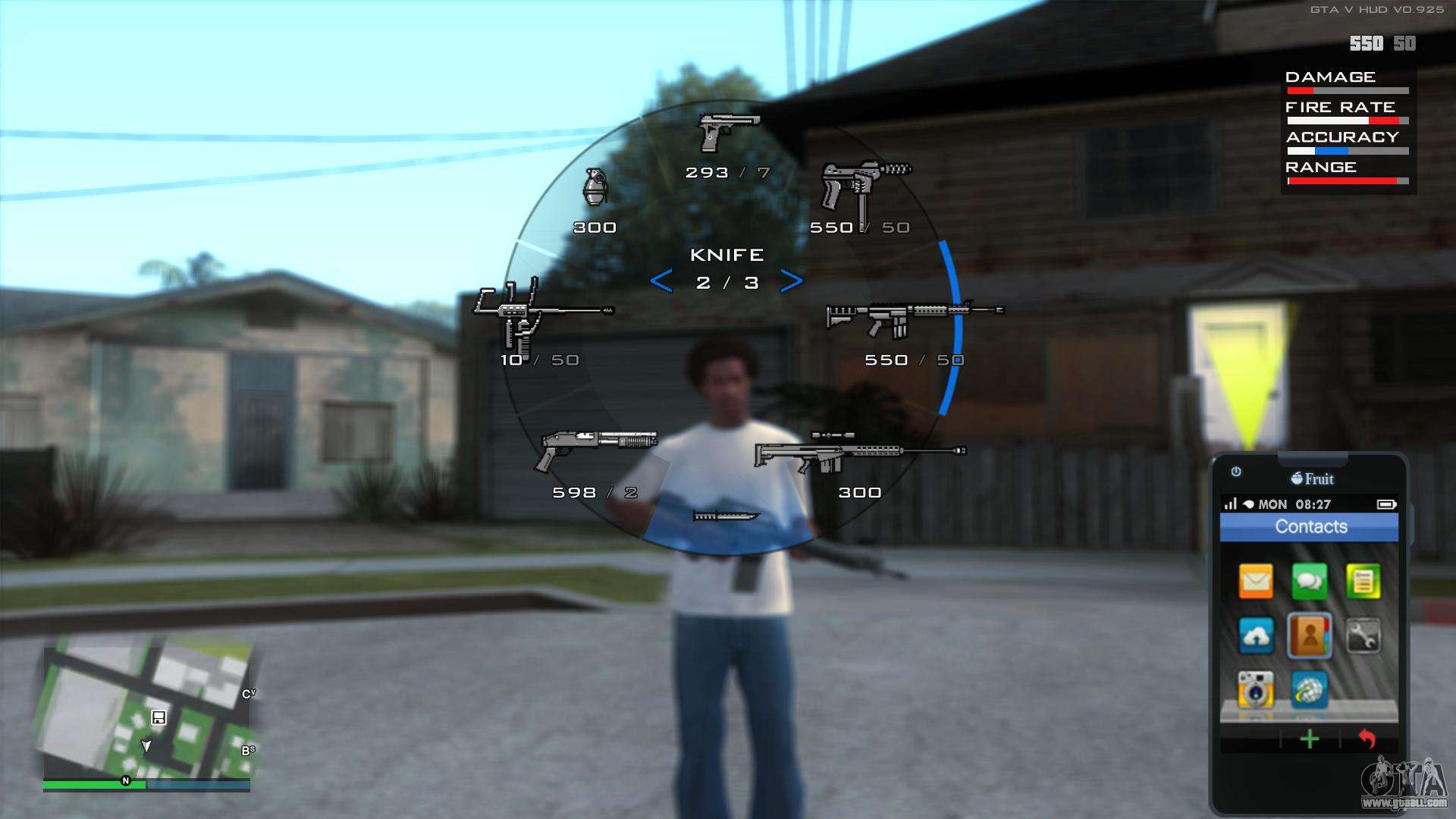 gta san andreas gta v hud mod