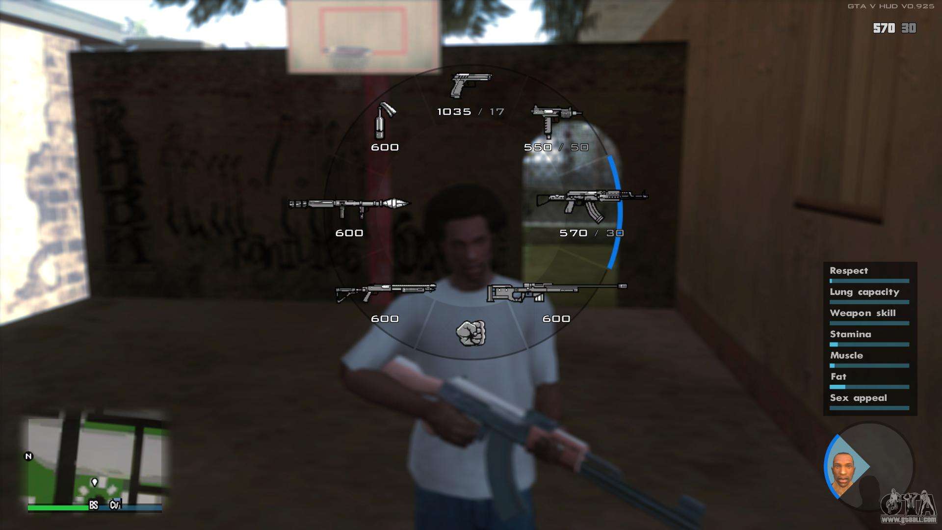 Old-gen hud and menu 