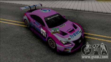 Lexus RC F GT3 for GTA San Andreas