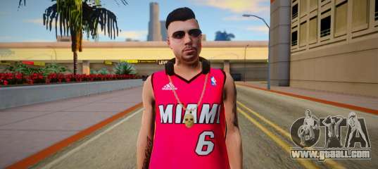 GTA Online Skin Ramdon N23 Male Miami Heat Lebro