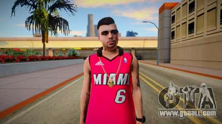 GTA Online Skin Ramdon N23 Male Miami Heat Lebro for GTA San Andreas