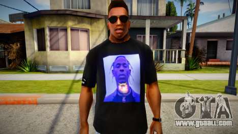 Travis Scott Black T-Shirt for GTA San Andreas