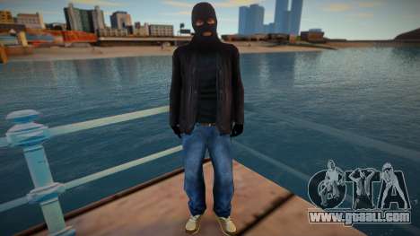 Masked and leather bandit for GTA San Andreas