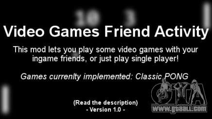 Video Games Friend Activity (VGFA) for GTA 4