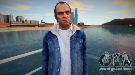 Trevor with blue jeans jacket from GTA 5 for GTA San Andreas