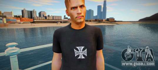 Paul Walker black shirt