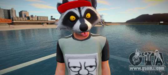 Faggot mask raccoon from GTA Online
