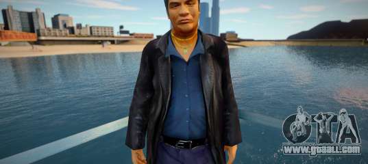 Russian mobster in leather jacket