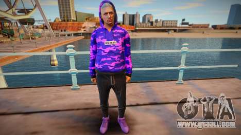 Purple sweatshirt ped from GTA Online for GTA San Andreas