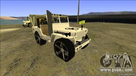 Punjabi Jeep Willy Mod by Harinder Mods for GTA San Andreas