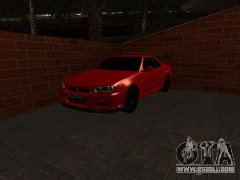 Nissan Skyline GTR34 RUS Plates for GTA San Andreas