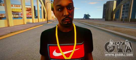 African American in Nike T-shirt