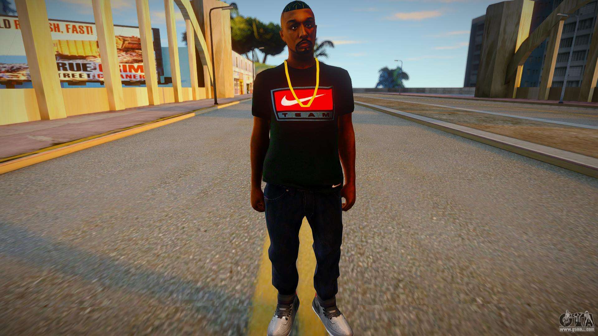 African American in Nike T-shirt for GTA