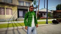 Green Plaid Shirt for GTA San Andreas
