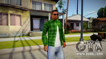 Green Plaid Shirt for GTA San Andreas