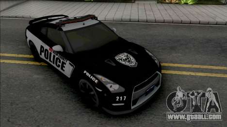 Nissan GT-R Black Edition Police for GTA San Andreas