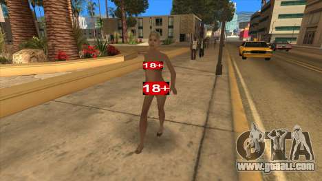 Nude Girls Peds Mod Pack (Naked Woman) for GTA San Andreas
